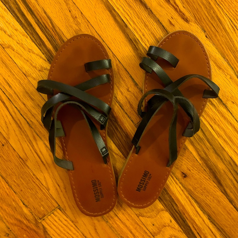 Mission Strappy Black Sandals